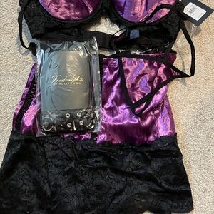 Rikki Lace up Lingerie. Frederick’s of Hollywood